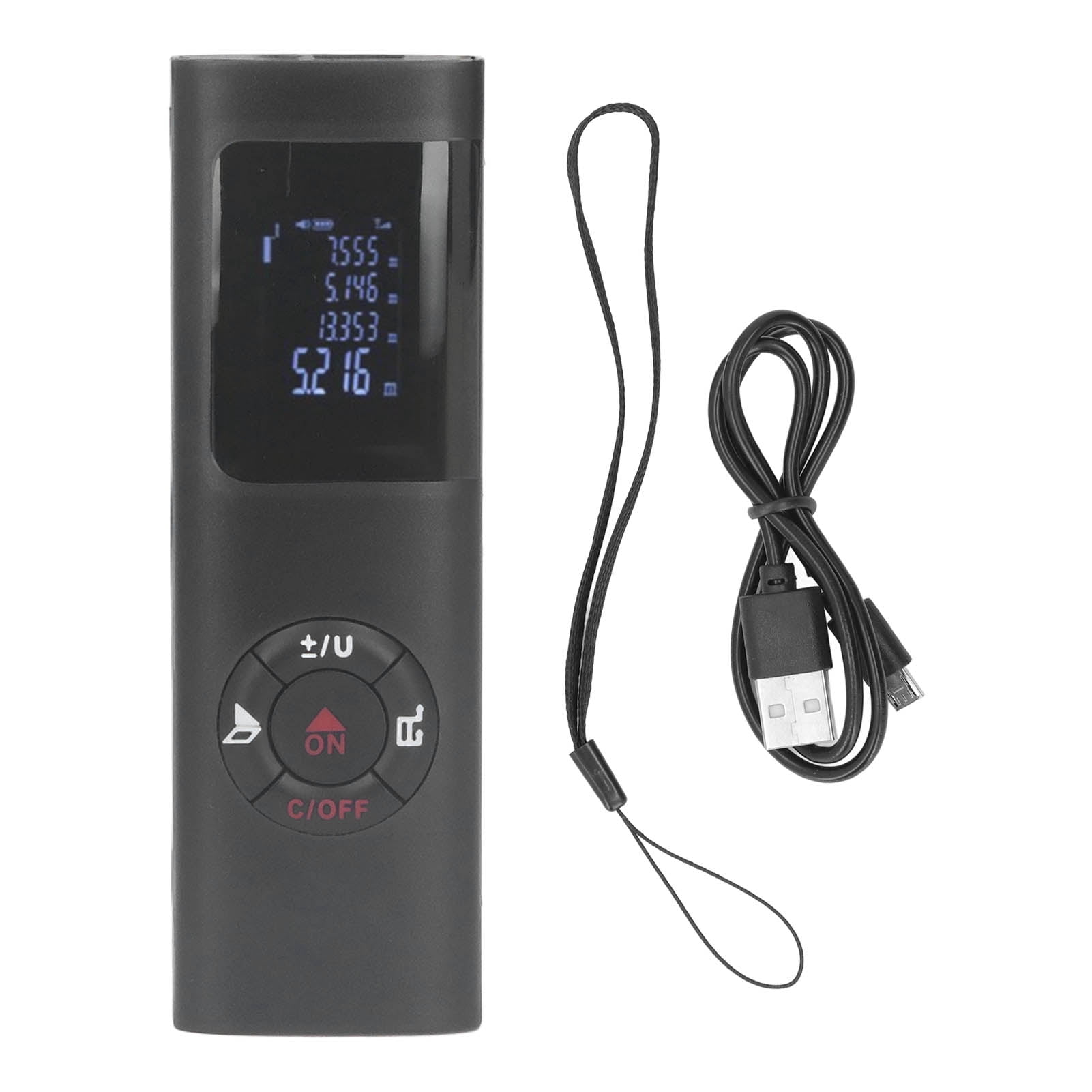 Compteur de Distance Rechargeable à Mesure Laser 60 m, Outil d'Affichage Numérique pour la Mesure de la Construction
