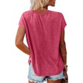 thumbnail image 4 of Hiiyo T-Shirt Femme Manches Courtes Col Rond T-Shirt Été Décontracté, Tailles P-5TG, 4 of 6