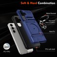 thumbnail image 4 of ShieldPlus for Samsung Galaxy A15 5G Phone Case with Finger Ring Holder Kickstand, Heavy Duty Shockproof Rugged Protective Case for Samsung Galaxy A15, Working with Magnetic Car Phone Mount,Blue, 4 of 7