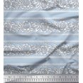 thumbnail image 1 of Soimoi Moss Georgette Fabric Leaves & Floral Block Fabric Prints by Yard 42 Inch Wide, 1 of 4