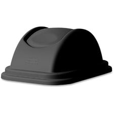 Rubbermaid RUB306700BLA Couvercle de Contenant à Déchets Noir en Dôme à Couvercle Basculant pour Grande Corbeille Rubbermaid 2957, Dôme Amovible en Plastique Polypropylène; Résistant aux Bosses, à la Rouille et aux Éclats; Mesure 16 Pouces x 11.63 Pouces x 7 Pouces (406 x 295 x 178 mm). Utilisé Souvent pour Convertir des Poubelles Ouvertes en Récipients à Couvercle Basculant pour Bureaux et Chariots d'Entretien.