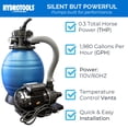 thumbnail image 2 of HYDROTOOLS by Swimline 12" Sand Filter Combo Set, 1900 GPH, 42lb Capacity, 2 of 12