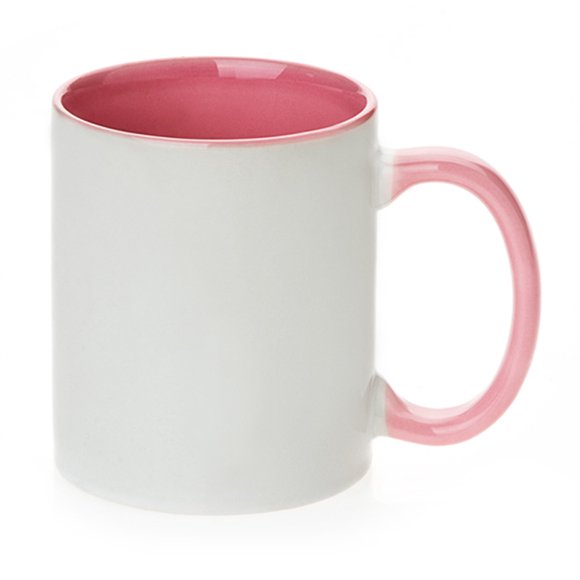 INTBUYING 36pcs 11oz Blank Sublimation Ceramic Mug with Various Colors Inner/Handle Coffee Tea Mugs