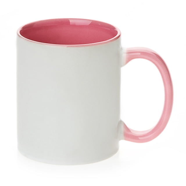 INTBUYING 36pcs 11oz Blank Sublimation Ceramic Mug with Various Colors Inner/Handle Coffee Tea Mugs