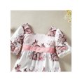 thumbnail image 4 of Xingqing Robe de Pâques pour Tout-Petites Filles Bébé, Imprimé Lapin et Fleurs, Manches Courtes, Robe à Volants, Vêtements de Fête, 4 of 7
