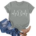 thumbnail image 4 of adviicd Hauts Décontractés pour Femmes Chemises à Manches Courtes Col Rond T-Shirts Décontractés d'Été Gris,TTG, 4 of 5
