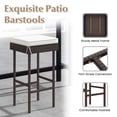 thumbnail image 4 of Gymax Patio Rattan Barstools Set of 2 Outdoor Wicker Bar Height Chairs w/ Footrest & Soft Cushions, 4 of 6