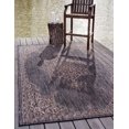 thumbnail image 1 of Unique Loom Traditional Collection Classic Medallion Transitional Indoor and Outdoor Flatweave Area Rug, 4 x 6 Feet, Charcoal Gray/Beige, 1 of 1