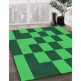 thumbnail image 3 of Ahgly Tapis d'Intérieur Lavable en Machine Carré Vert Émeraude Profond, 6 Pieds Carré, 3 of 7