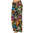 thumbnail image 1 of CEHVOM Women Printing Pokets Elastic Drawstring Loose Trousers Pants, 1 of 6
