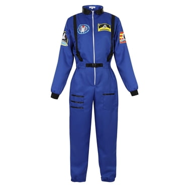 Lehauya Astronaut Costume Femme Adulte Bleu Combinaison Spatiale Astronaut Grenouillère Femme Adulte Costume Galaxie Spatiale Très Grand