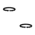 thumbnail image 4 of Redempat Fashionable And Comfortable To Wear Unisex Beaded Bracelets For Everyday Chic glossy black 2Set, 4 of 6
