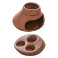 thumbnail image 3 of Luzkey Ceramic Essential Oil Set Aroma Diffuser Fragrance Diffuser Melt Burner Desktop Ornaments for Holiday Yoga SPA Decoration Red, 3 of 8