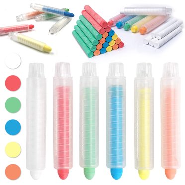 EIMELI 6-12 PCS Dustless Twistable Chalk Non-Toxic Colored Chalk 1.0mm Tip Art Tool for Chalkboard Blackboard Kids Children Drawing Writing