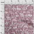 thumbnail image 2 of oneOone Cotton Poplin Twill Dusty Rose Fabric Abstract Face Craft Projects Decor Fabric Printed By The Yard 56 Inch Wide, 2 of 4