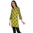 thumbnail image 2 of Moomaya Kurtis Courtes à Col Montant en Poly-Crêpe pour Femmes, Haut de Robe Imprimé, 2 of 5