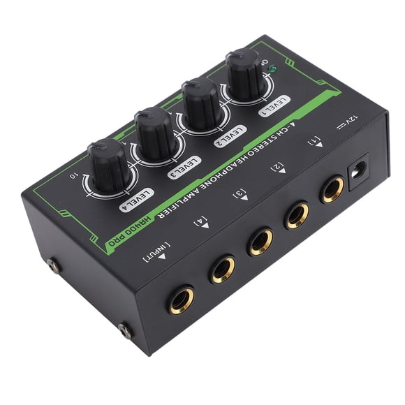 Headphones Amplifier Stereo,4 Channel Headphone Amplifier with RGB Lights,Headphone Amplifier for Home and Mixing Studio