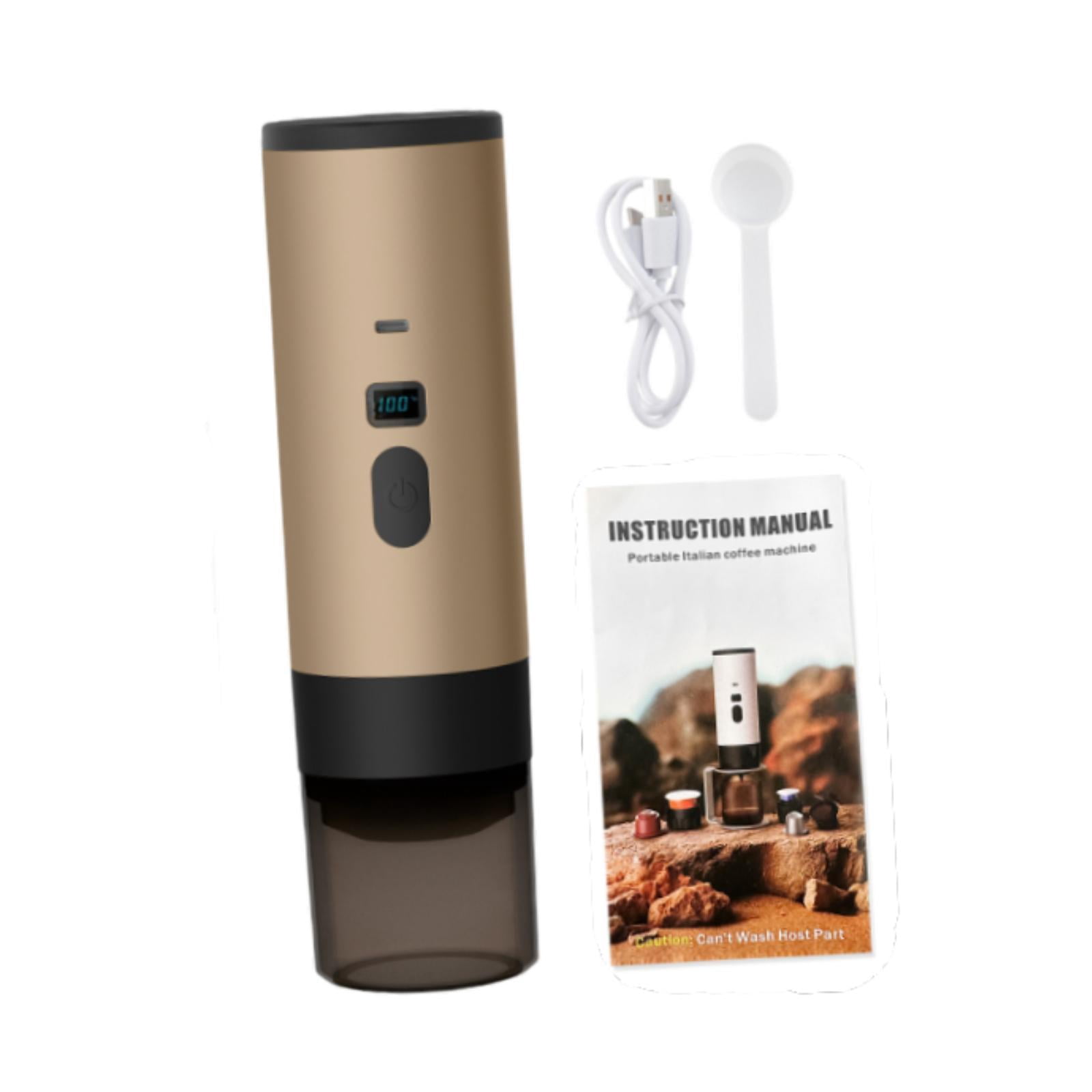 Lipstore Capsule Coffee Machine Premium Car Espresso Maker for Office Kitchen Camping Champagne