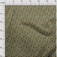 thumbnail image 2 of oneOone Viscose Jersey Fabric Leaves & Floral Block Print Fabric BTY 60 Inch Wide, 2 of 4