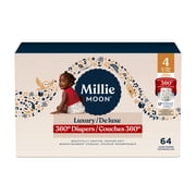 Millie Moon Luxury 360 Diapers, Size 4, 64 Count