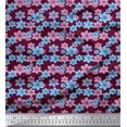 thumbnail image 1 of Soimoi Modal Satin Fabric Artistic Floral Printed Fabric 1 Yard 42 Inch Wide, 1 of 3
