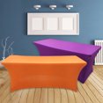 thumbnail image 1 of Table Cover Solid Color Stretchable Polyester Banquet Events Desk Cloth for Wedding, 1 of 7