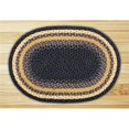 thumbnail image 1 of Earth Rugs 09-079 Lt. Bleu-Bleu Foncé-Moutarde Tapis Ovale, 1 of 1