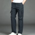 thumbnail image 4 of Men's Casual Comfort Drawstring Pants - Lightweight Polyester Regular Fit, Solid Color Outdoor Sports Trousers with Adjustable Waist and Pockets for Daily Wear, 4 of 5