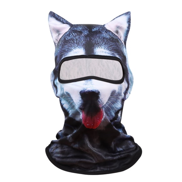 Maoww 3D cat skiing Balaclava snake ear animal pattern digital print, UV resistant, suitable for bars, skiing, Halloween Husky