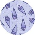 thumbnail image 1 of Ahgly Company Tapis Rond Lavable en Machine Intérieur Transitionnel Bleu Céleste, 6 Pieds Rond, 1 of 7