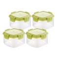 thumbnail image 3 of S SERENABLE 4Pcs Small Bottles Portable Food Storage Container Seasoning Bottles Square Green, 3 of 9