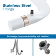 thumbnail image 4 of Bidet Accessoire de Toilette Non Électrique avec Doubles Buses, Pression d'Eau Réglable et Entrée en Acier Inoxydable – Bidet d'Eau Froide Ultra Mince pour le Nettoyage Féminin et des Arrière, 4 of 6