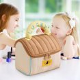 thumbnail image 2 of Brown Earth Tone House Design Cosmetic Bag Roomy Portable Organization For Beauty Essentials #Lc4cY, 2 of 6