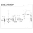thumbnail image 4 of Kingston Brass Governor 8" Deck Mount Kitchen Faucet with Brass Sprayer, 4 of 4