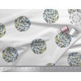 thumbnail image 2 of Soimoi Polyester Crepe Fabric Leaves & Floral Block Printed Craft Fabric by The Yard 52 Inch Wide, 2 of 3