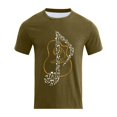 thumbnail image 5 of Xdzjlr T-Shirt pour Hommes Usage Quotidien Col Rond Imprimé Instrument de Musique T-Shirt Ample pour Hommes,TG, 5 of 5