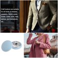 thumbnail image 5 of Unique Bargains 10pcs 24L Fabric Cloth Covered Button 15mm Round Metal Shank Sewing Buttons for Suits Dress Blouses, Blue, 5 of 5