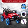 thumbnail image 4 of Garvee 12V Kids Ride on Truck Car,5MPH Max Speed,Parent Remote Control,3 Speeds, Lights,Music,Red, 4 of 11