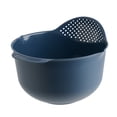 thumbnail image 1 of Mainstays 4qt Colander Mixing Bowl with Pour Spouts & Non-Slip Base, Navy, 1 of 11