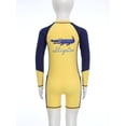 thumbnail image 4 of Haitryli Kids Rash Guard Swimsuit Boys Front Zip Swimwear Long Sleeve Bathing Suit UV Protection Yellow XL, 4 of 7