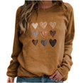 thumbnail image 2 of Chemise de Saint-Valentin pour Femmes 2024 Col Rond Chemises Décontractées Cœur d'Amour Graphiques Tees Manches Longues Amples Pull Tops Mode Vacances T-Shirt, 2 of 6