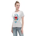 thumbnail image 4 of T-Shirt Basique à Manches Courtes pour Femmes Doraemon, 4 of 6