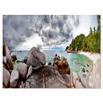 thumbnail image 2 of Plage Tropicale Exotique sous Ciel Bleu - Uvre d'Art Moderne sur Toile, 2 of 3
