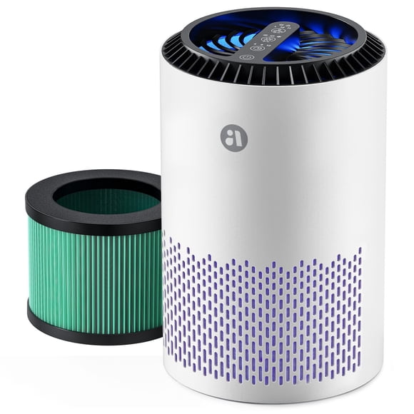 AROEVE Air Purifiers for Bedroom Home, 3 Layer Filter for Smoke Pollen Allergies Pet Dander Odor, Sleep Mode, Energy Saving, 4 Sp
