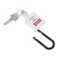 thumbnail image 2 of Baohd PL38-KD 38 mm PVC Curved Safety Lockout Padlock White, 2 of 8