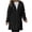 Black, variant on LOVZFMLL Jackets for Women Ladies' Trendy Solid Color Zipper Hooded Loose Medium Long Plush Jacket