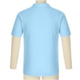 thumbnail image 4 of Chemises Décontractées pour Hommes en Coton et Lin Uni à Double Poche à Manches Courtes, 4 of 8