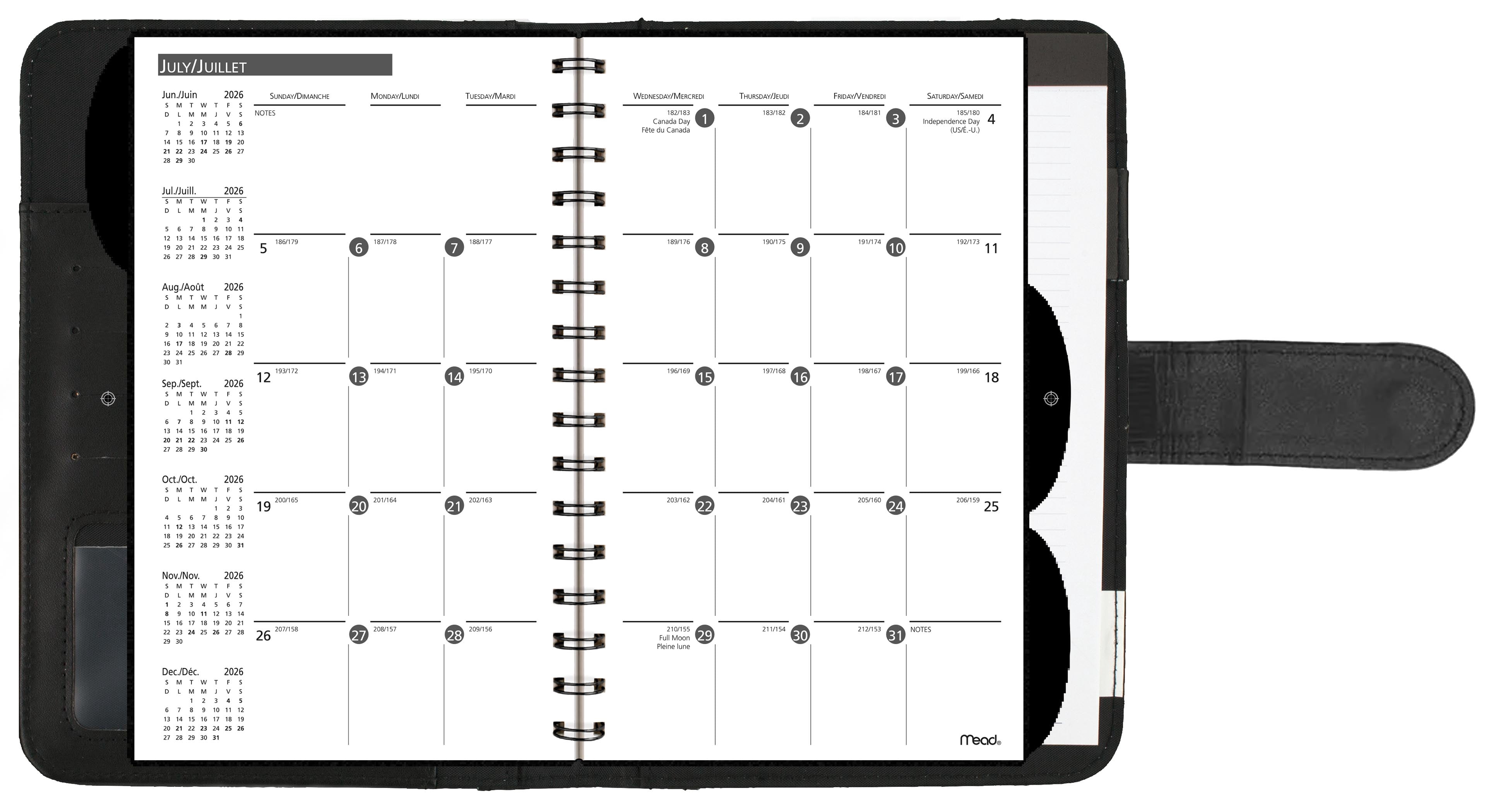 2027 Mead® Small Weekly and Monthly Planning Padfolio