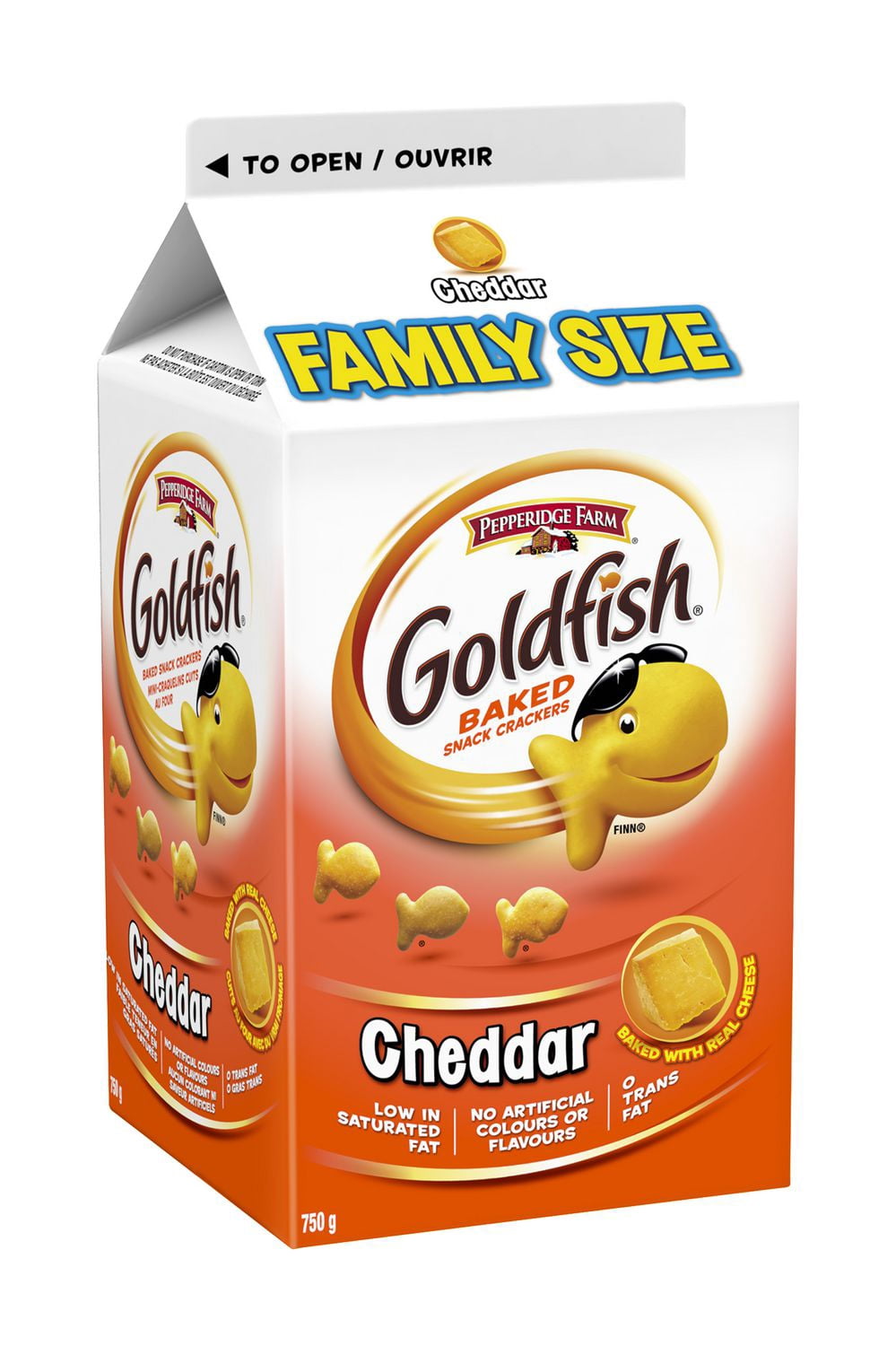 Craquelins de Cheddar Goldfish en Format Familial, Boîte de 750g