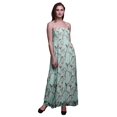 thumbnail image 1 of Bimba Robe Longue Maxi Tube à Corsage Smocké pour Femmes à Imprimé d'Oiseaux Blossom & Paradise Whydah - Très Petit, 1 of 7